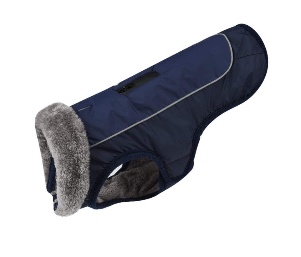 Abrigo Acolchado Grueso y Reflectante para Perros - Protección Térmica Invernal