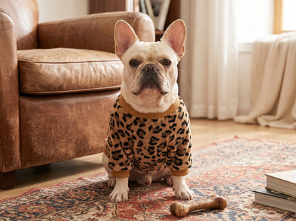 Chaqueta Pijama de Forro Polar Leopardo