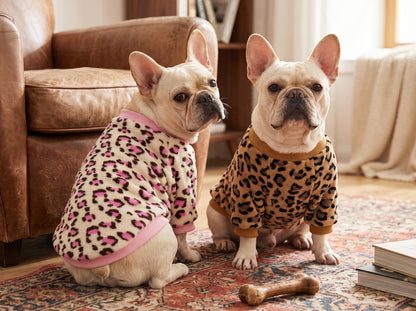 Chaqueta Pijama de Forro Polar Leopardo