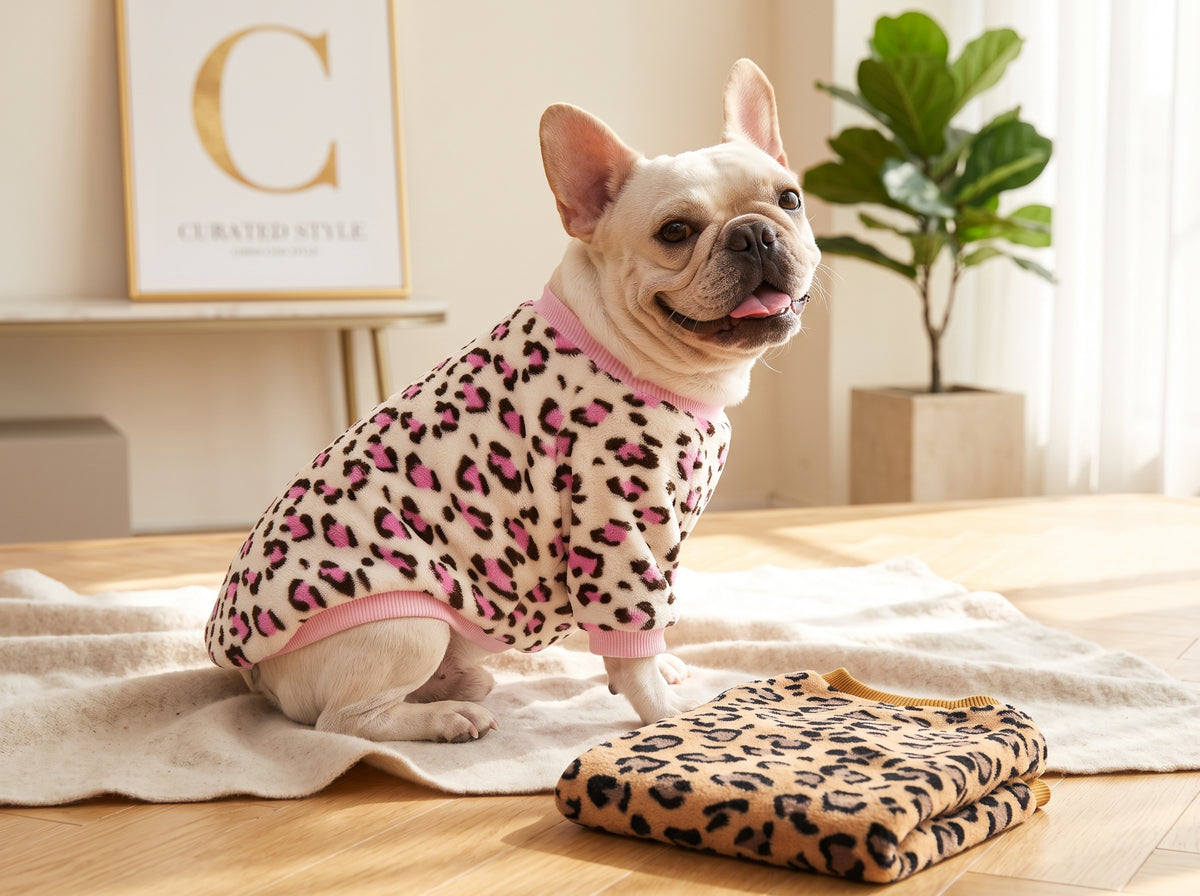 Chaqueta Pijama de Forro Polar Leopardo