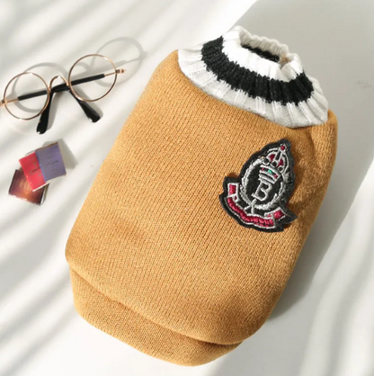 Suéter de Punto con Cuello en V para Perros - Suéter Tejido Elegante