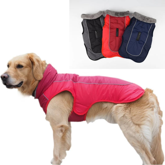 Abrigo Acolchado Grueso y Reflectante para Perros - Protección Térmica Invernal